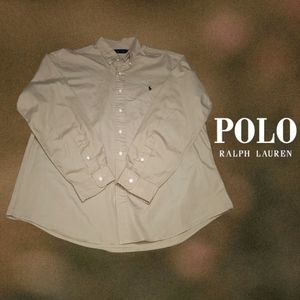 Polo Ralph Lauren Tan Long-sleeve Button-down Shirt XL